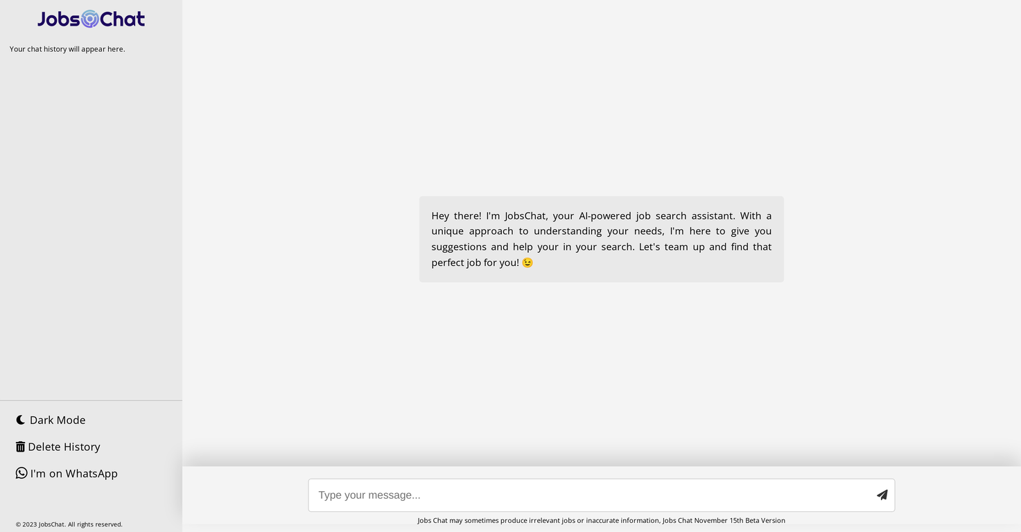 Jobs Chat preview