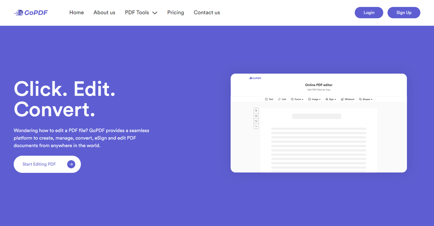 GoPDF preview