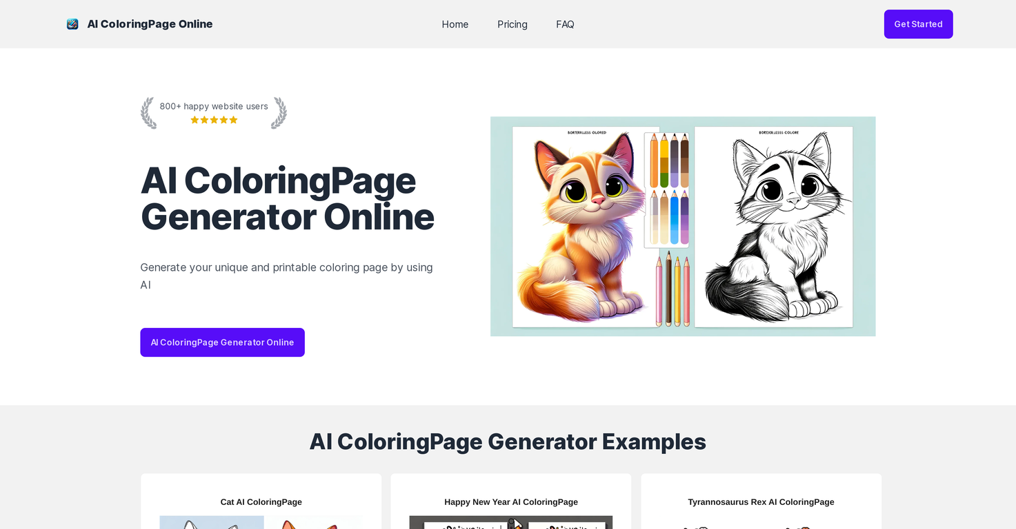 AI ColoringPage Online preview