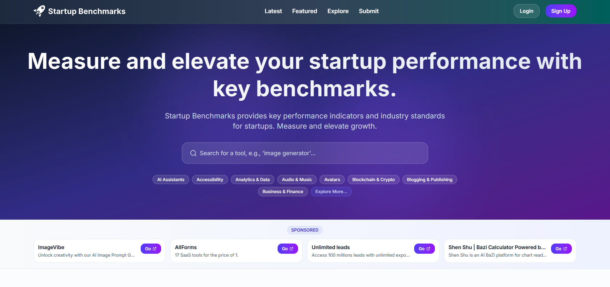 Startup Benchmarks preview